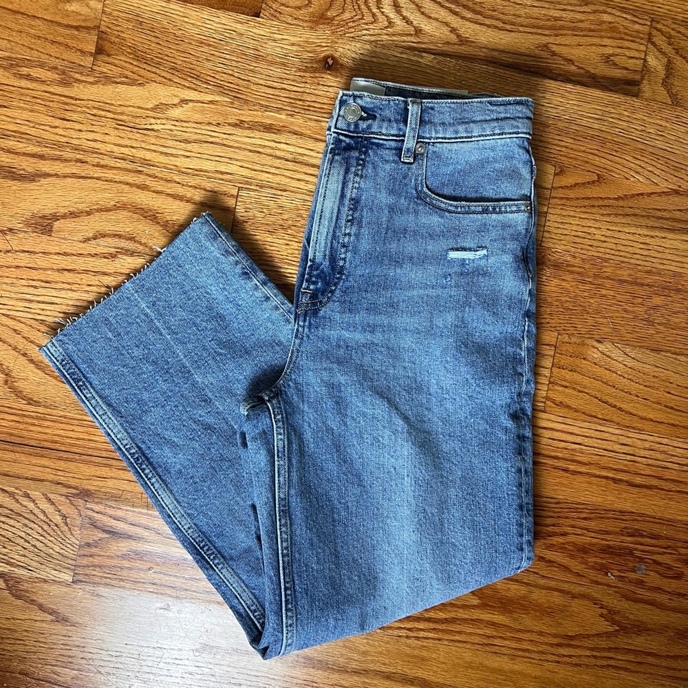 Everlane The Way High Women's Straight Leg Blue Jeans NWT - Picture 2 of 11